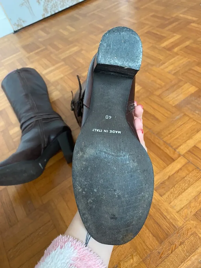 Bottes en cuir marron - photo numéro 8
