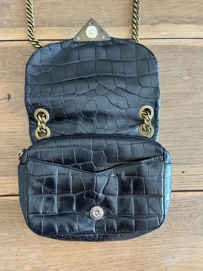 Sac à main/bandoulière en cuir noir Stella The Kooples - photo numéro 2