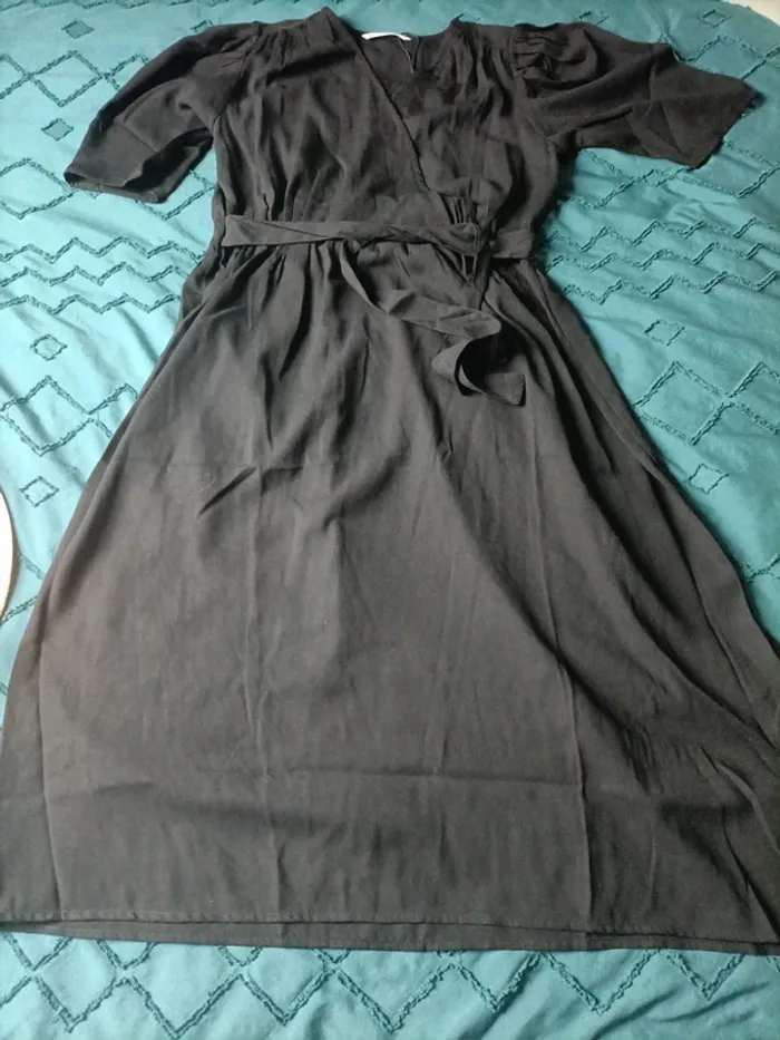 Joli robe mi longue noir Camaïeu 40 - photo numéro 4