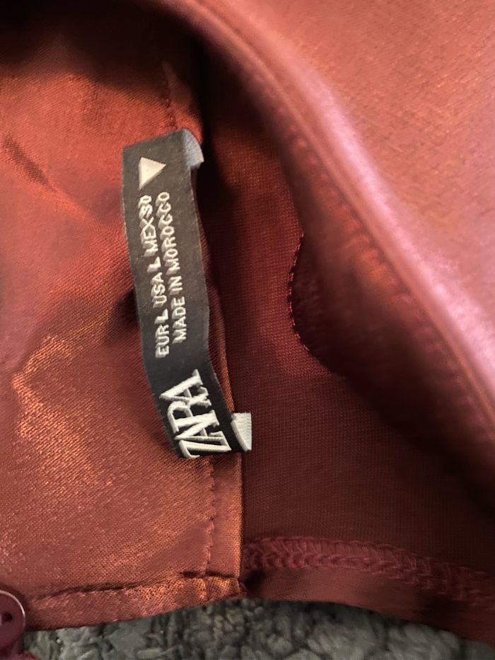 Robe zara bordeaux satinée T40 - photo numéro 5