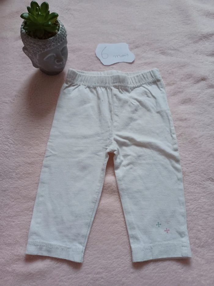 Legging blanc 6 mois
