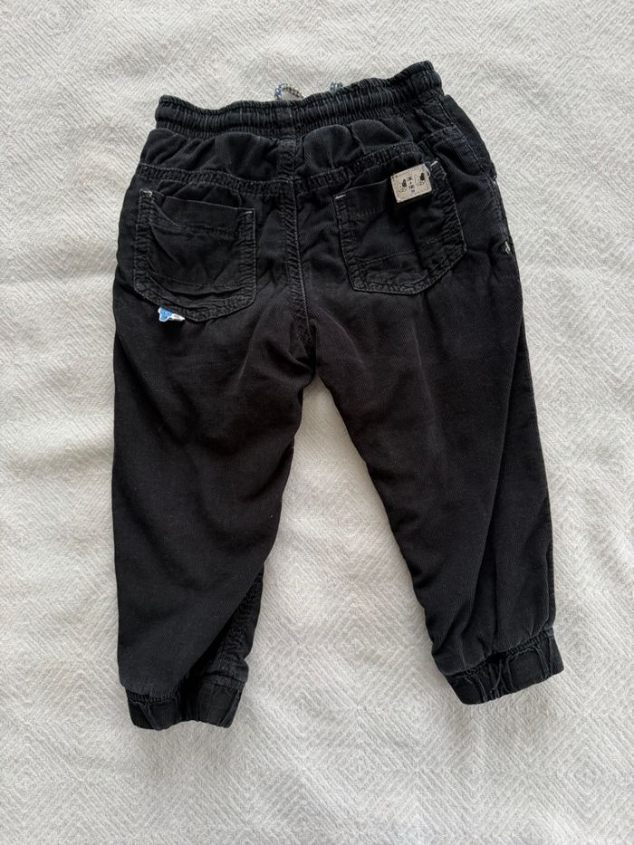 Pantalon velours côtelé noir Du pareil au même 24 mois - photo numéro 2