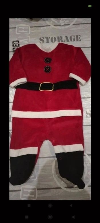 Pyjama velours Père Noël 6 mois