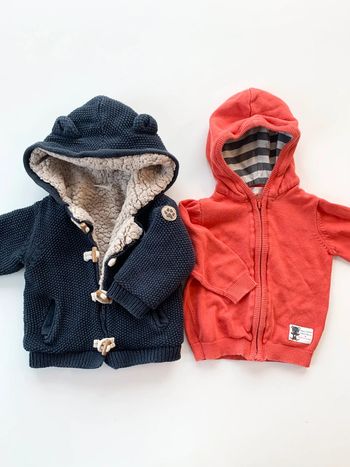 Lot de 2 pull / gilet 12 mois / 1 an