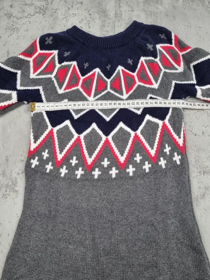 Robe pull grise à motifs géométriques Tommy Hilfiger – Taille XS Femme (mesures en photos) - photo numéro 9