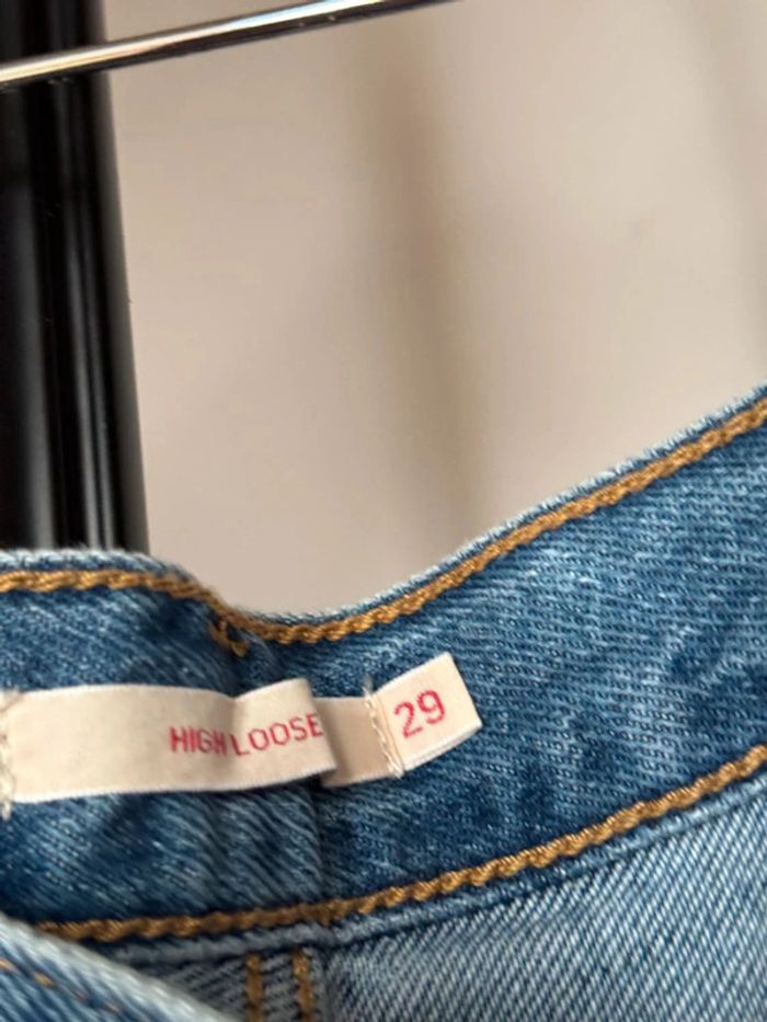 Jean bleu Levis high loose w 29x31 poches rétro - photo numéro 4