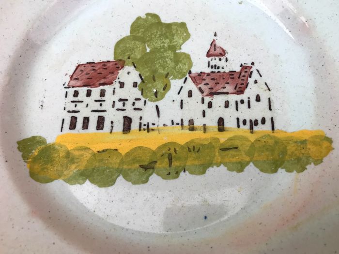 Faïence de Charolles (Saône-Et-Loire) Ancienne assiette plate - photo numéro 6