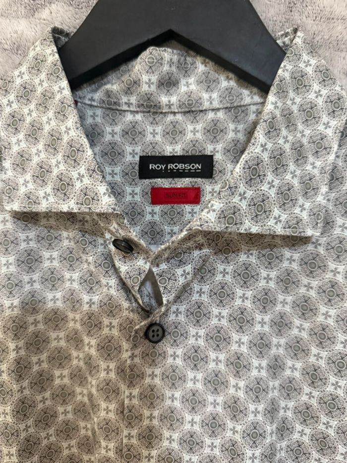 Roy Robson - Chemise à motifs, Grise, taille XL - photo numéro 2