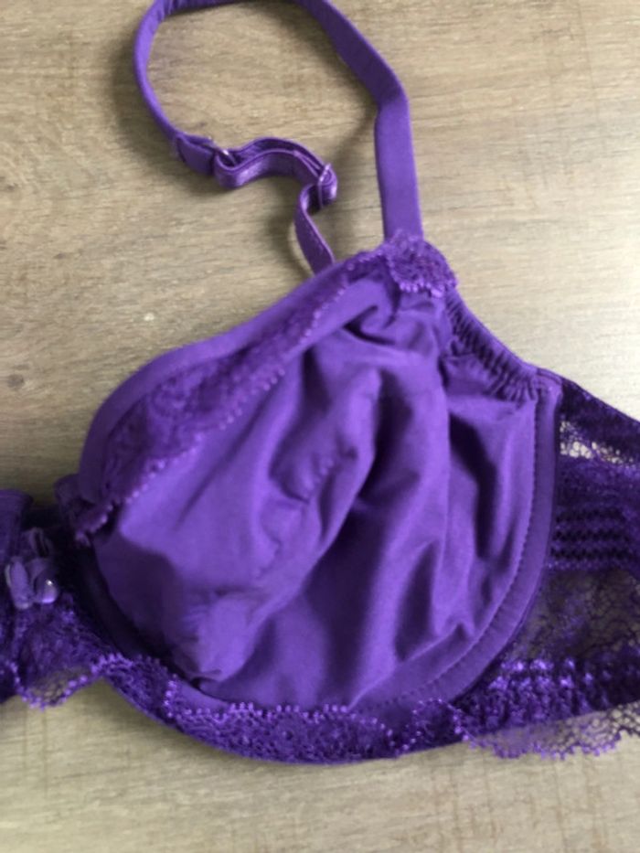 Soutien gorge princesse tam tam taille 90B violet - photo numéro 2