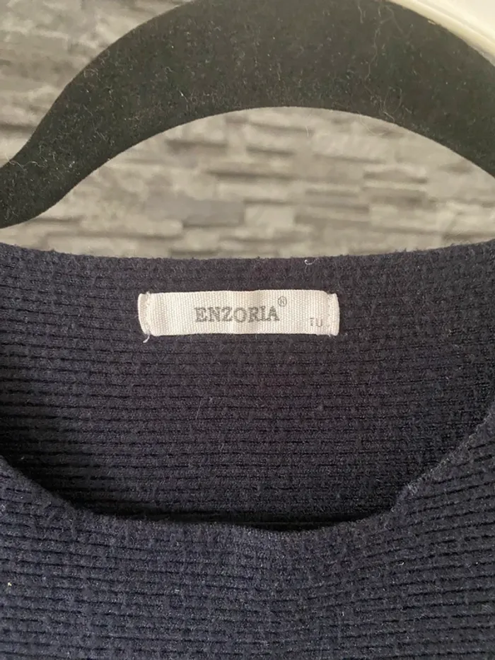 💙🤍Sublime pull bleu marine “ROCK” à sequins – Enzoria 💙🤍 - photo numéro 3
