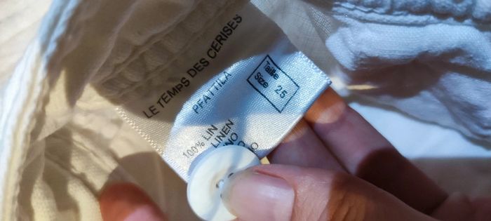Short blanc en lin - photo numéro 3