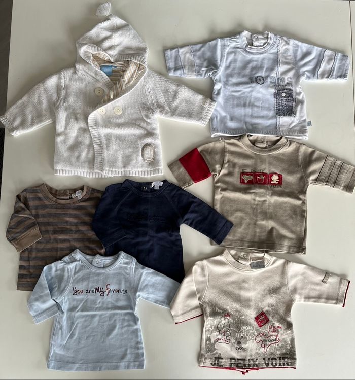 Lot de 7 vêtements Hiver taille 1 mois