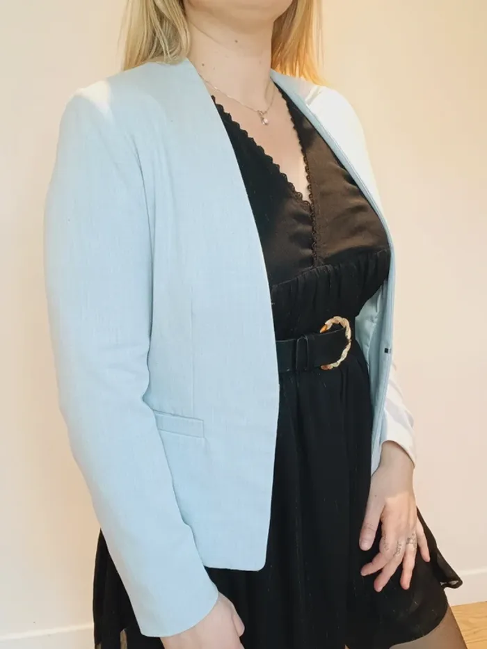 Veste bleu ciel - photo numéro 2