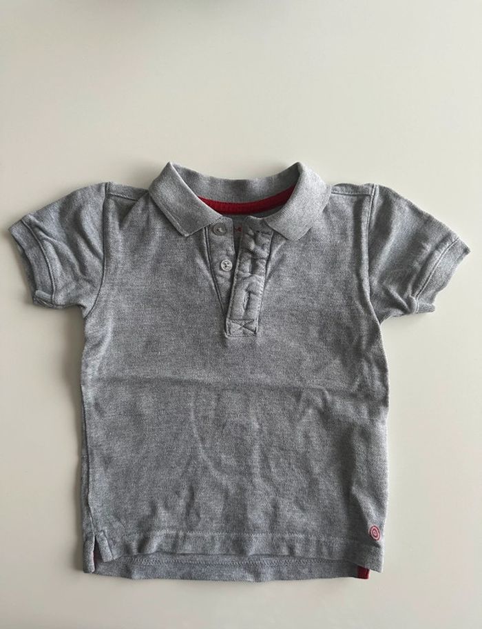 Polo manches courtes gris - 18 mois - Kimbaloo