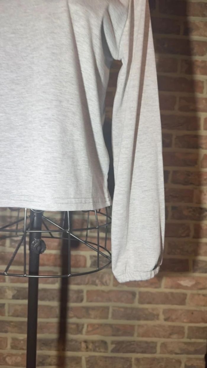 Haut longues manches gris clair Taille 160 -> 158/164 - photo numéro 3