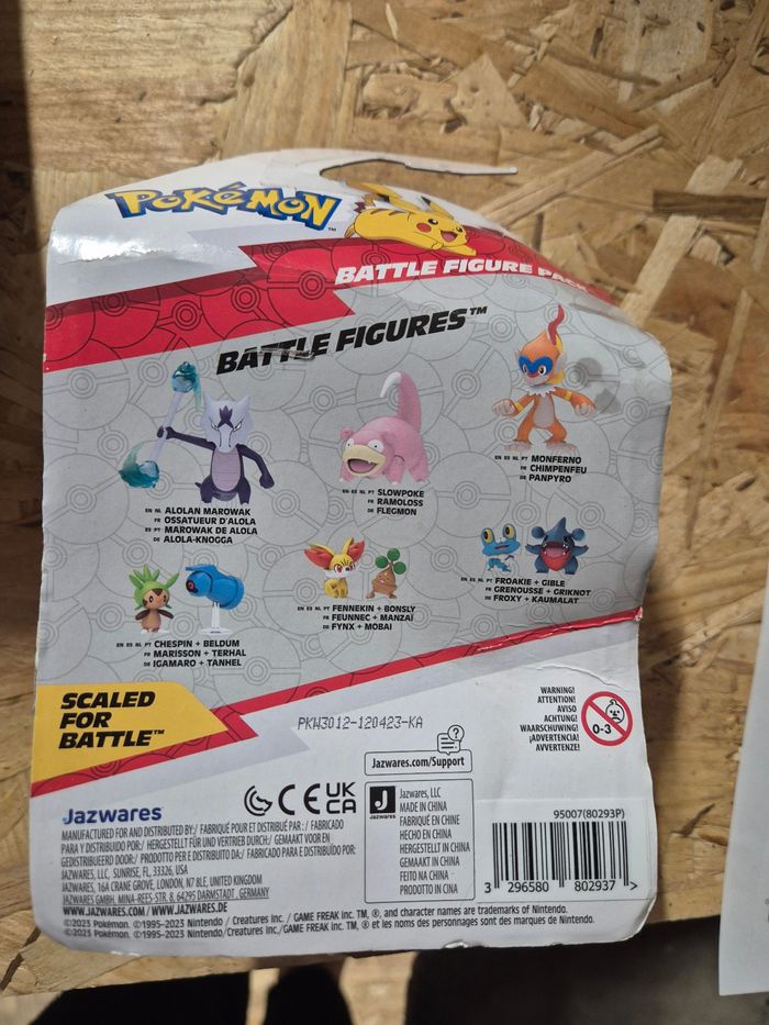 Pokemon 2 figurines battle set feunnec neuf - photo numéro 2