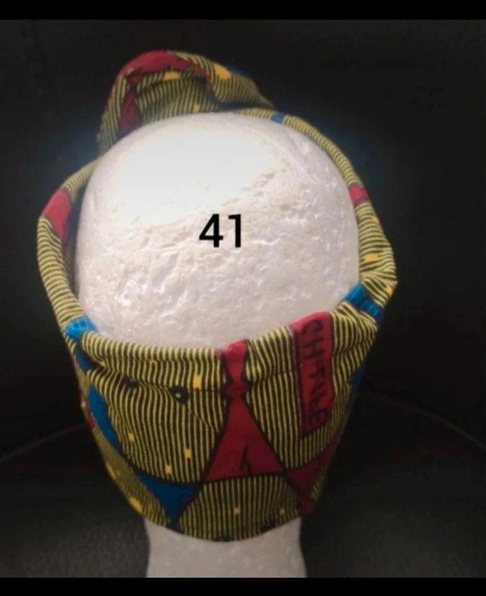 Bandeau en wax avec fil de fer intégré - photo numéro 2