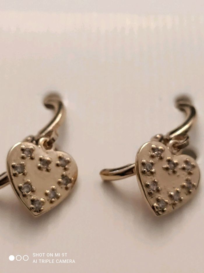 Boucles d'oreilles coeur - photo numéro 3