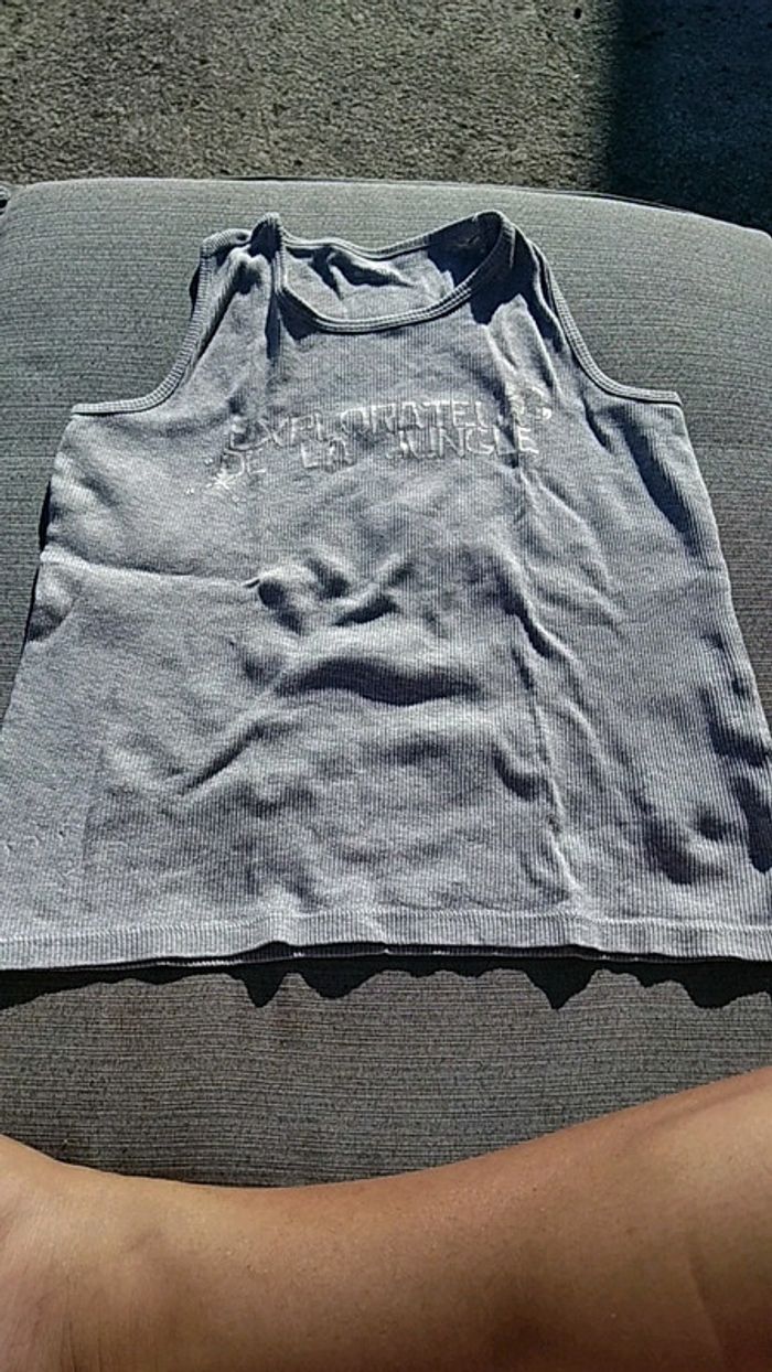 Débardeur marcel gris 8 ans