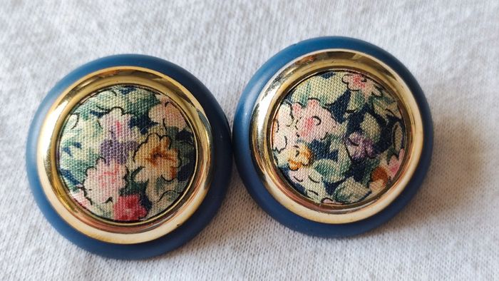 Clips d'oreilles vintage fleurs - photo numéro 2