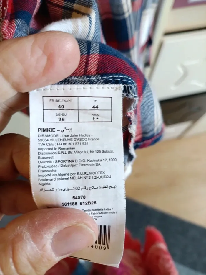 Chemise à carreaux pimkie 40 - photo numéro 4