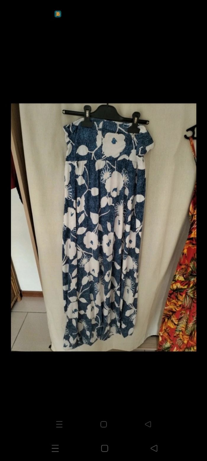 Robe longue bleue