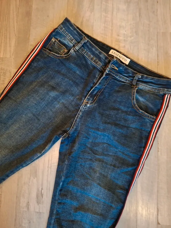 Jean skinny bande rouge - photo numéro 4