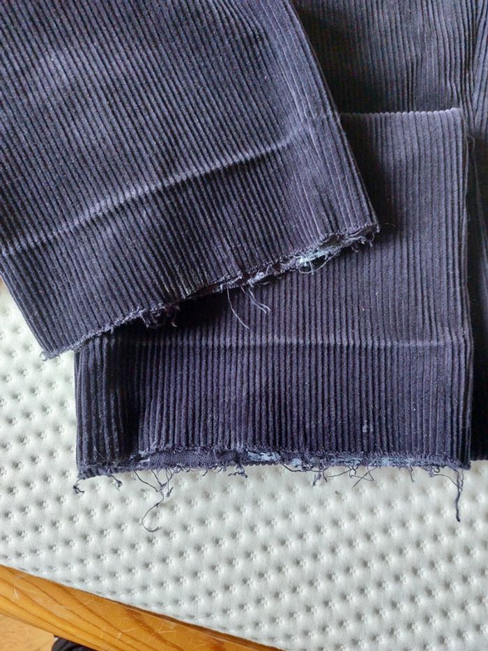 Chinos velours bleu - photo numéro 2