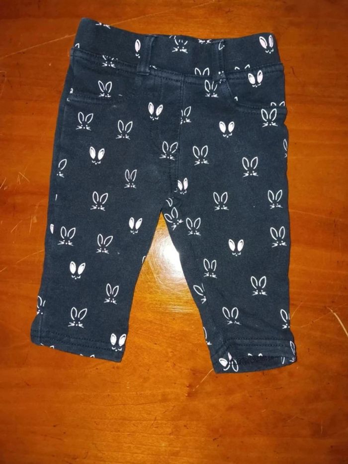 Pantalon noir lapin 3 mois tex baby