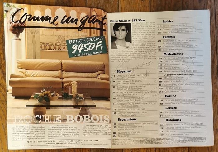 Ancien magazine marie claire 1983 N°367 vintage - photo numéro 2