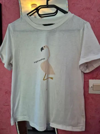 T-shirt blanc à motif Shein