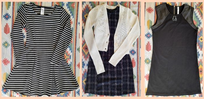 Lot 3 robes +1 gilet fille 12 ans