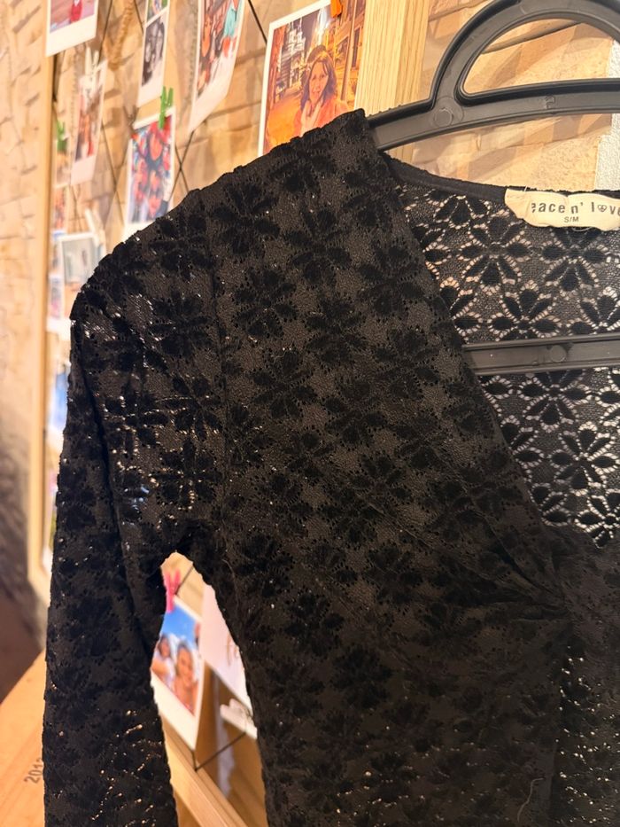 Bodie dentelle noir manche longue - photo numéro 3