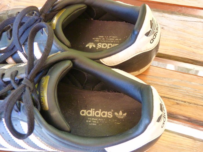 Baskets sneakers femme Chaussure Adidas Superstar Metal Toe noir blanc or 38 TBE - photo numéro 6