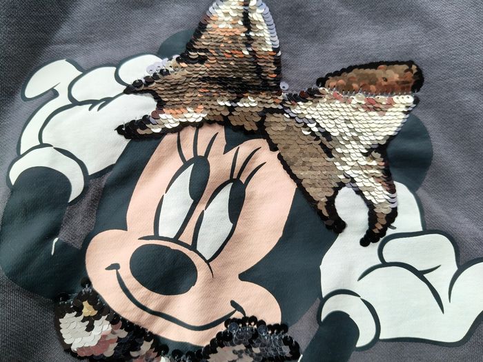 Pull chaud fille C&A noir Minnie sequins 128 cm - photo numéro 2