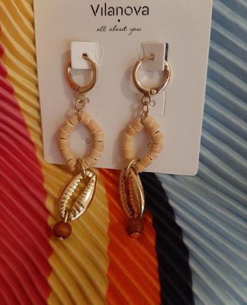Boucles d'oreilles coquillage vilanova neuf
