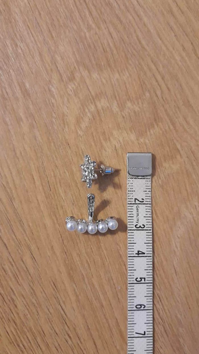 Bijoux Noël | Boucles d’Oreilles neuves Perles & Cristaux - photo numéro 2