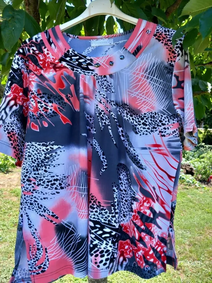 T shirt multicolore domitex taille M - photo numéro 2