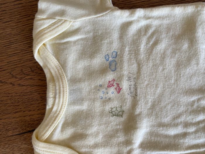Lot 2 bodies manches courtes 3 mois Petit Bateau – coton - photo numéro 4