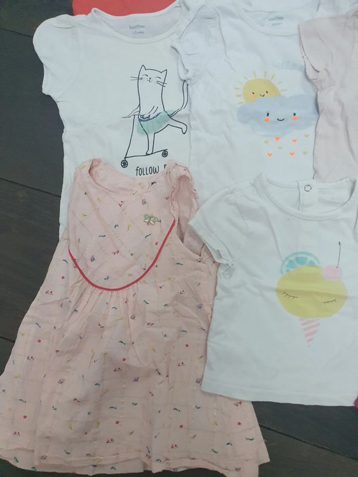 Lot de t shirts fille 12 mois - photo numéro 5
