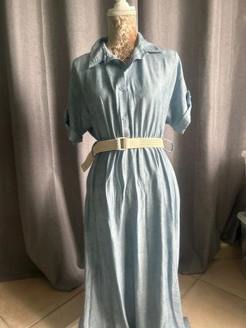 Robe longue M avec ceinture