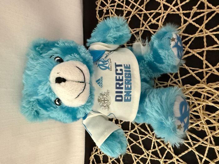 Peluche ours bleu Football OM DROIT AU BUT - photo numéro 3