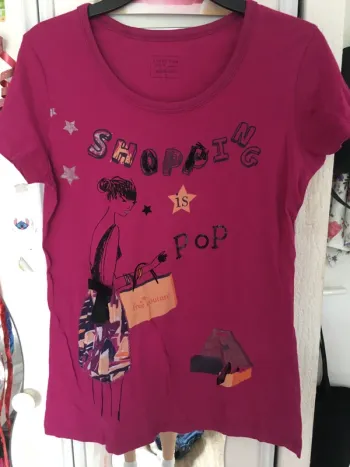 T-shirt violet 100% coton taille 2