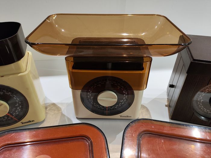 Balances de Cuisine Terraillon 5000 4000 3000 2000 Vintage Retro 70 80 1976 Orange Rouge Noir Bois Collection - photo numéro 4