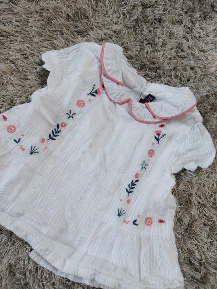 Magnifique t-shirt été manche courte bébé fille 6 mois sergent major - photo numéro 2