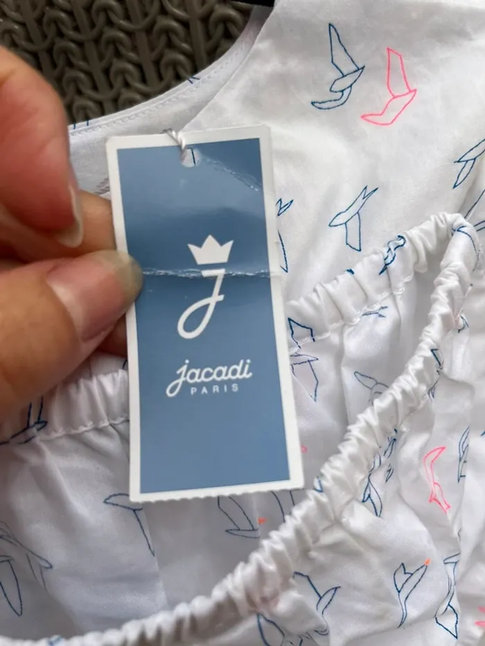 Magnifique robe blanche Jacadi neuve avec étiquette 6m - photo numéro 7