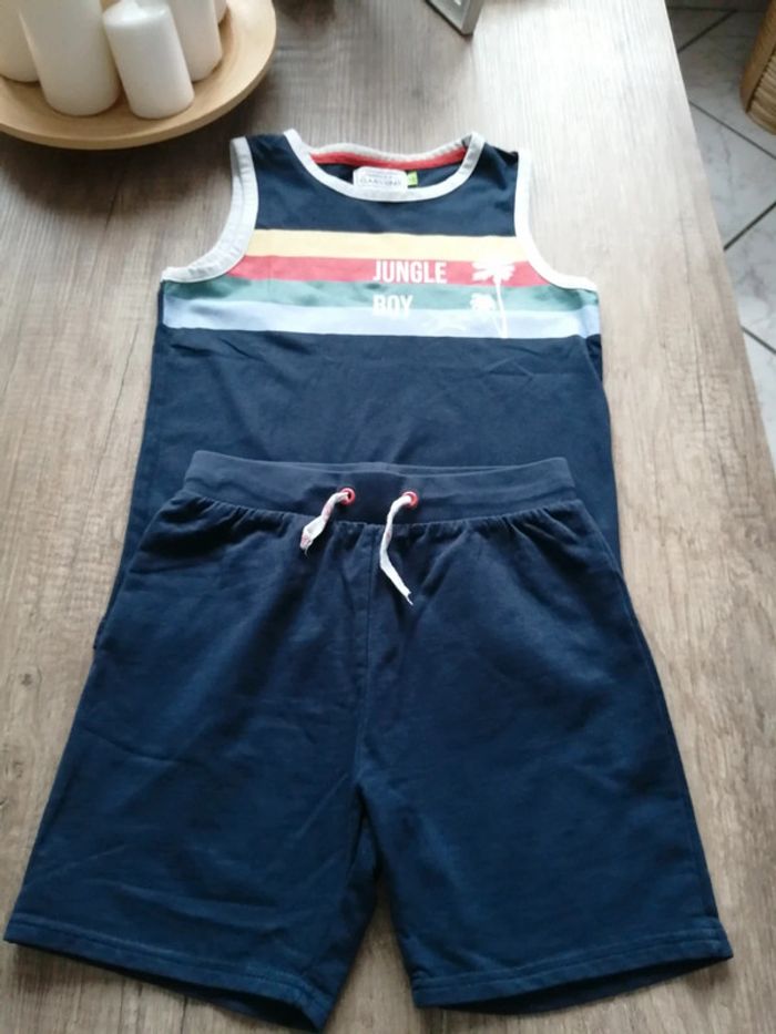 Ensemble short débardeur garçon