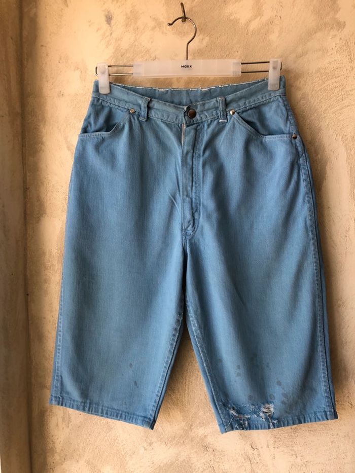 Bermuda bleu ciel Wrangler vintage 36/38 - photo numéro 2