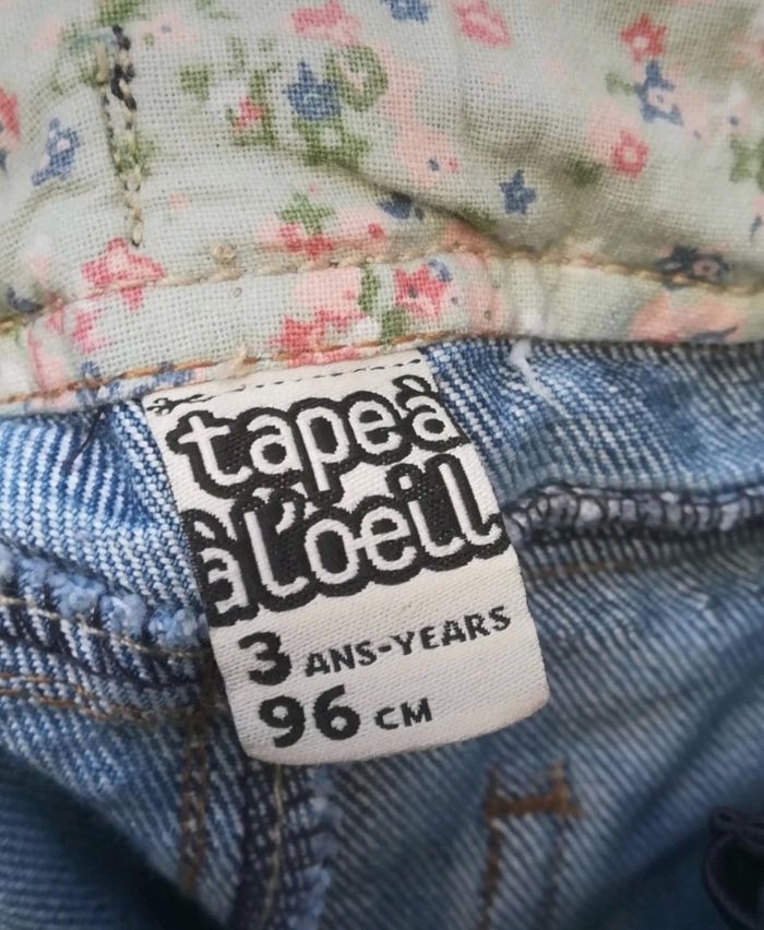 Short en jean en tbe fille 3 ans Tape à l'œil - photo numéro 3