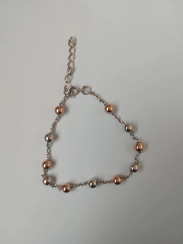 Bracelet argent et rose doré